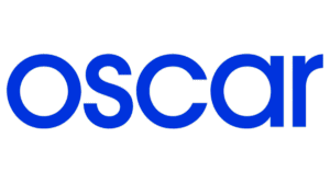 The word “oscar” is written in lowercase bold blue letters using a modern sans-serif font on a white background.